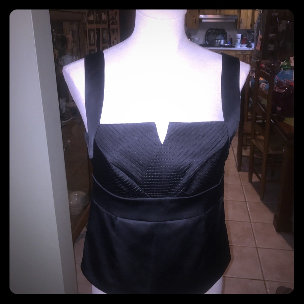 White House Black Market Formal Black Dress Top